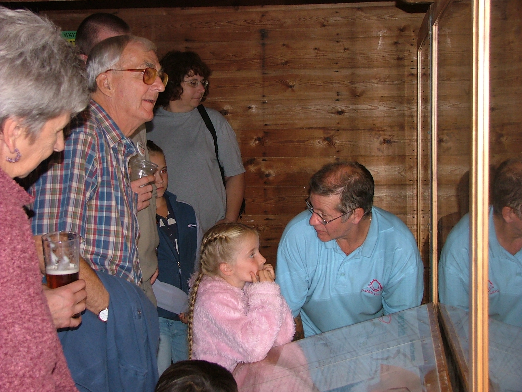 Visitors tour the mill